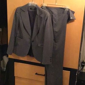 Larry Levine Grey Pinstripe Pant suit
